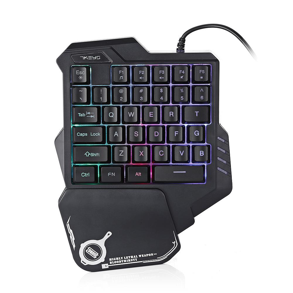 One-Handed Mechanical Gaming Keyboard RGB Backlit
