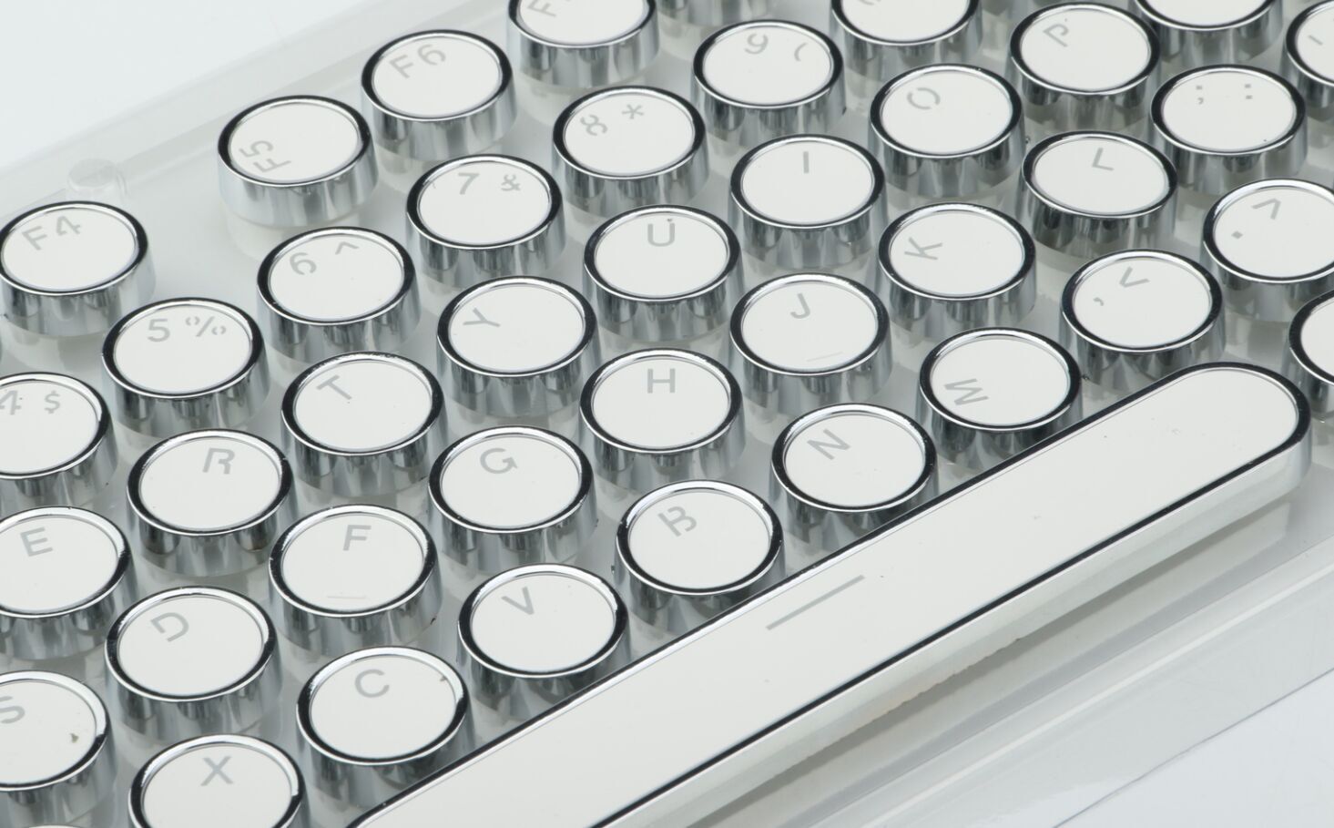 Metal Element Luminous Gaming Keyboard Round Key Caps