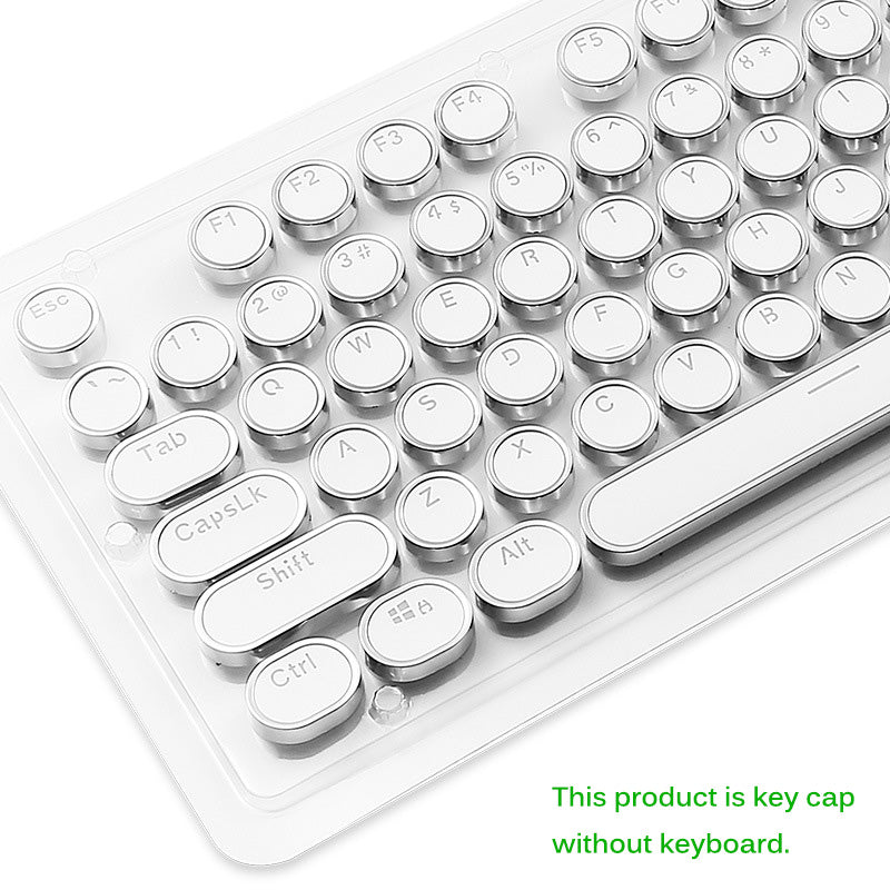 Metal Element Luminous Gaming Keyboard Round Key Caps