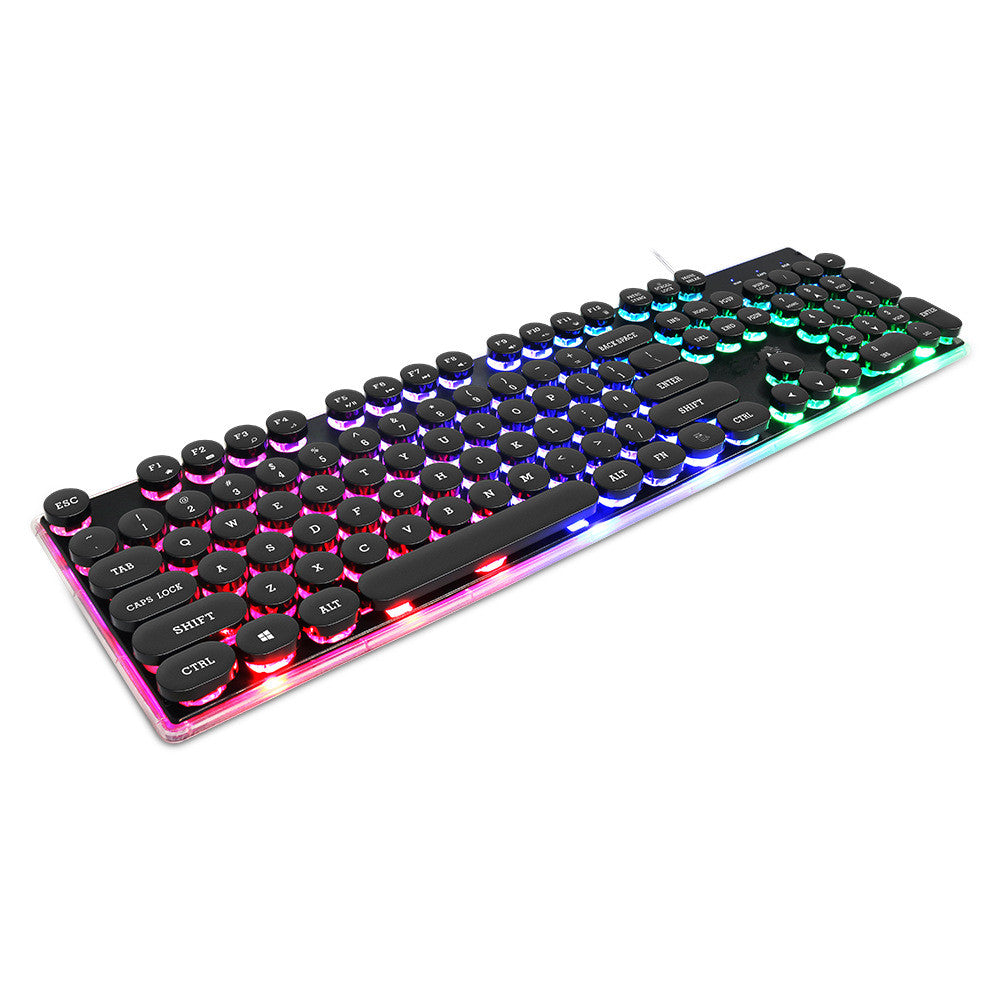 Desktop Manipulator Feel Floating Round Cap Gaming Luminous Keyboard