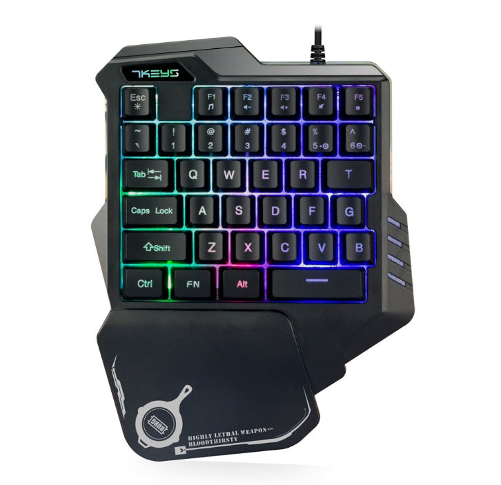One-Handed Mechanical Gaming Keyboard RGB Backlit