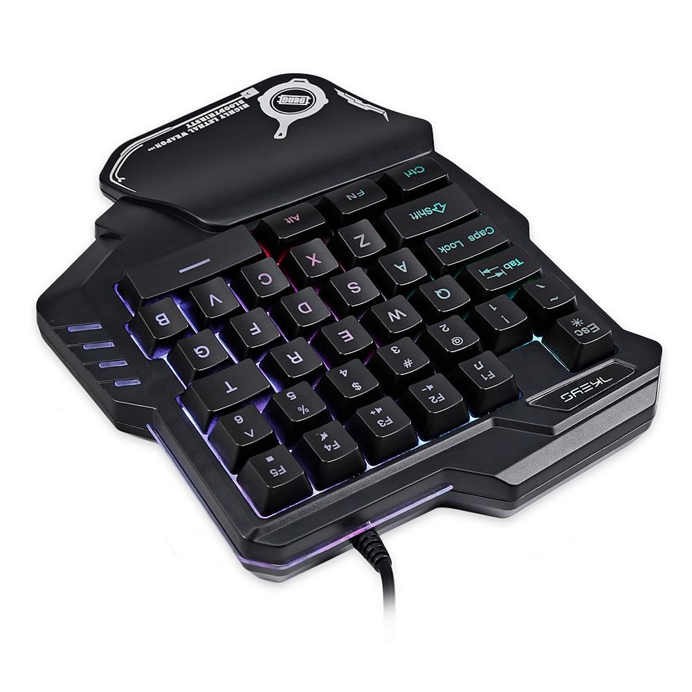 One-Handed Mechanical Gaming Keyboard RGB Backlit