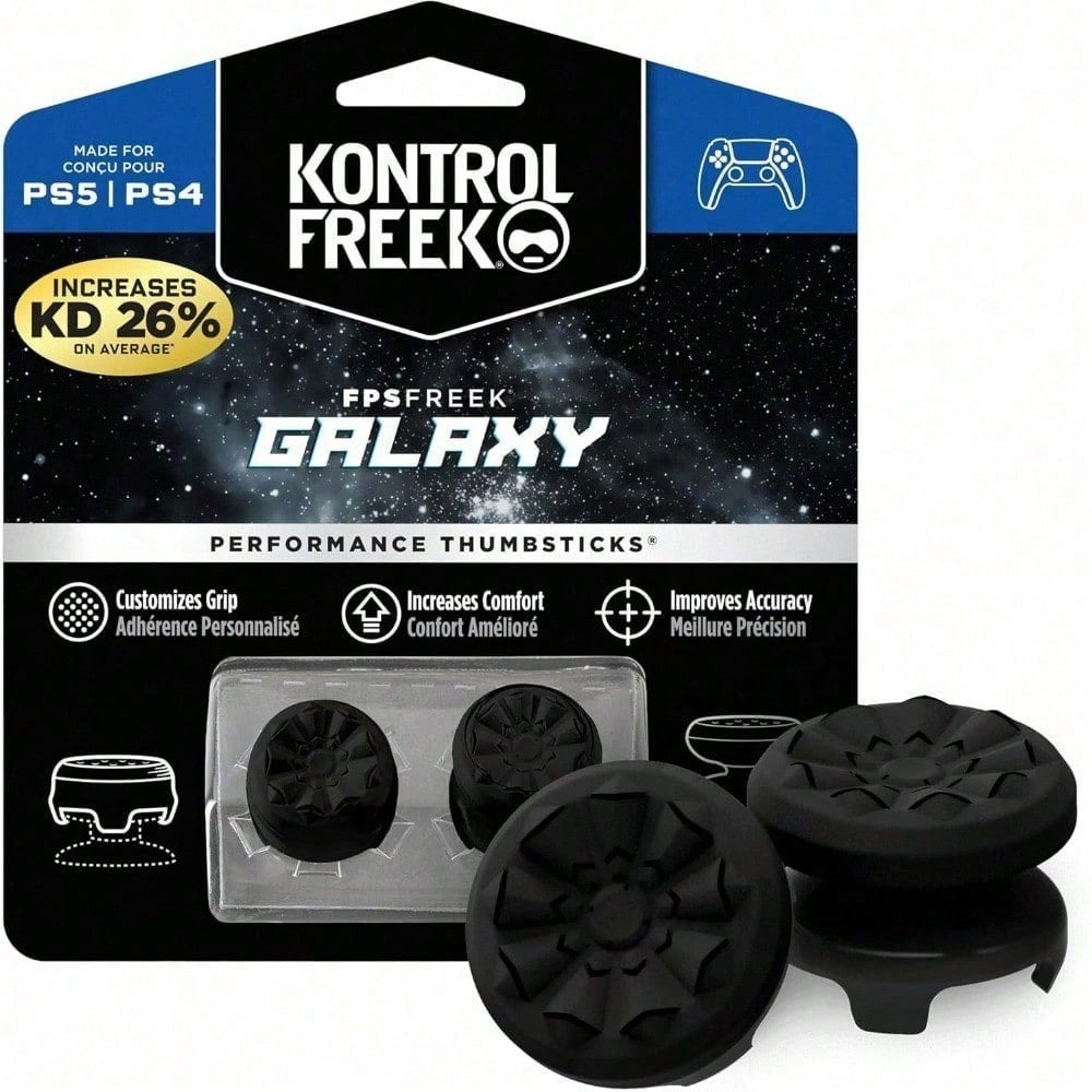 Limited Edition Elite FPS Freek Galaxy Black Thumbsticks - PS4 Controller Performance Grips, Better Aim & Control
