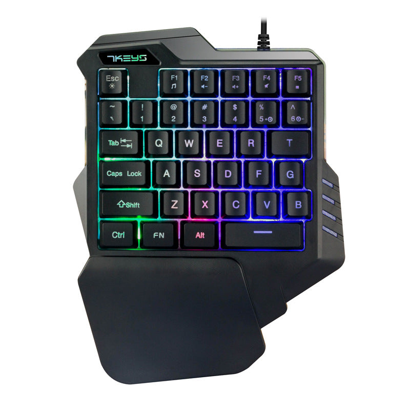 One-Handed Mechanical Gaming Keyboard RGB Backlit