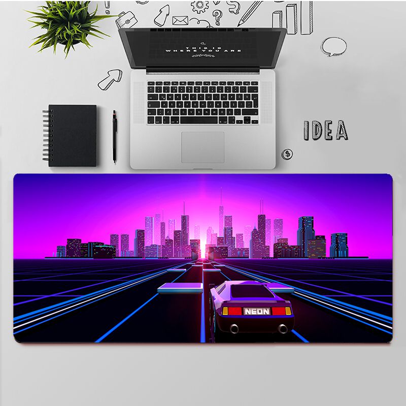 Natural Rubber Synthetic Wave Pattern Digital Gaming Mouse Pad