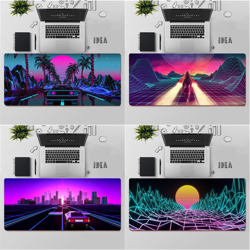 Natural Rubber Synthetic Wave Pattern Digital Gaming Mouse Pad