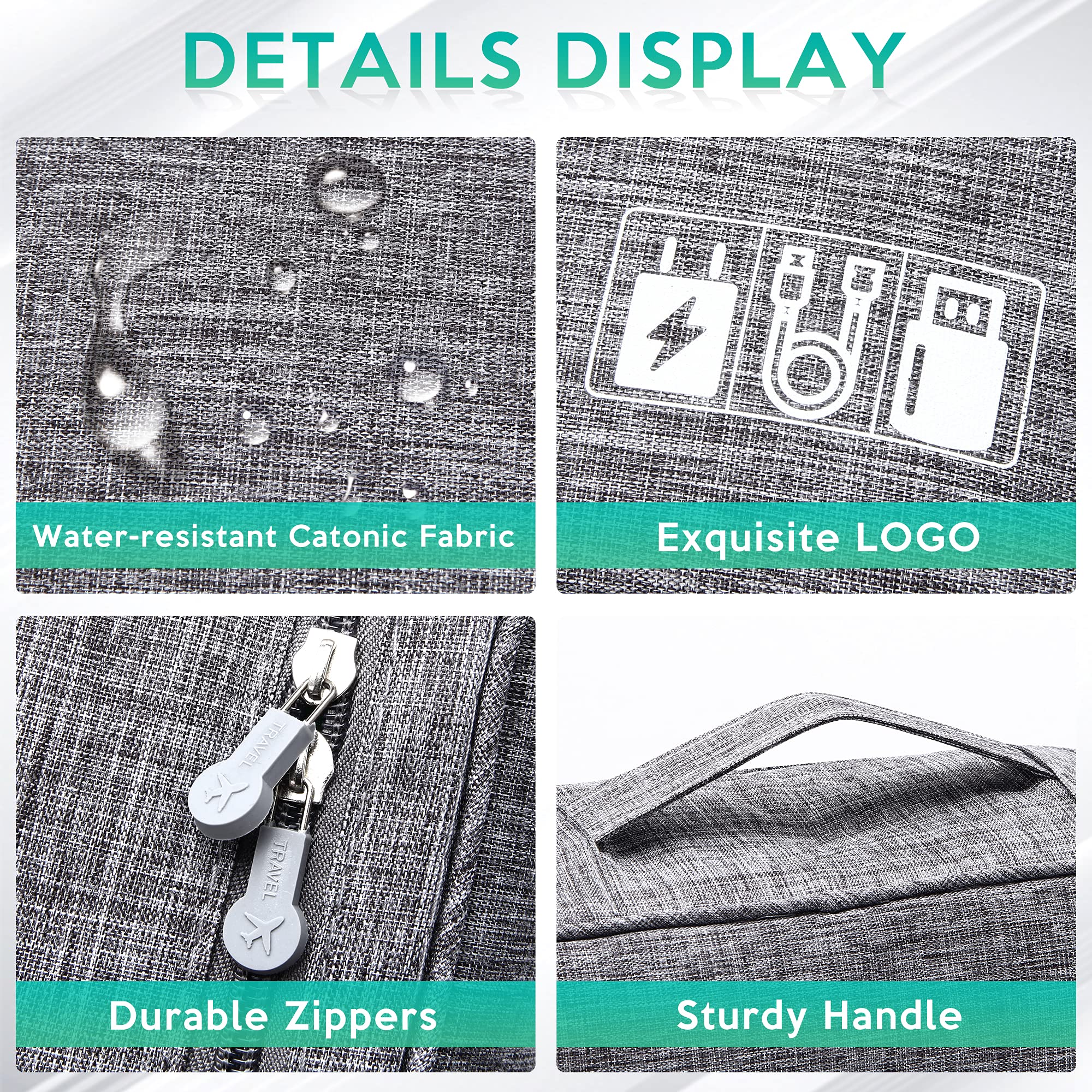 Electronics Organizer Travel Cable Waterproof Bag