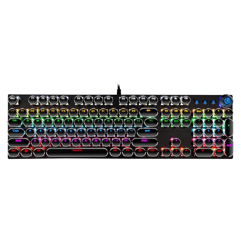 104-key Green Axis Wired Office Gaming Keyboard